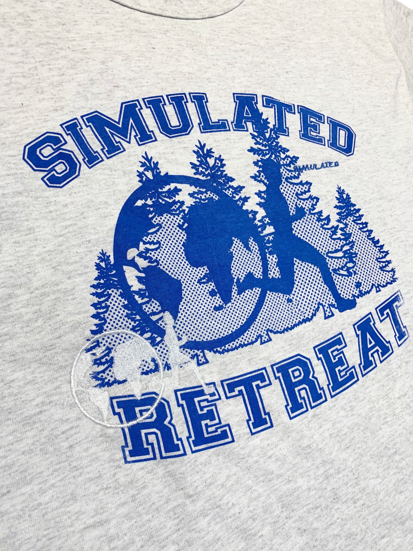 Simulated Retreat T Shirt Silver Grey