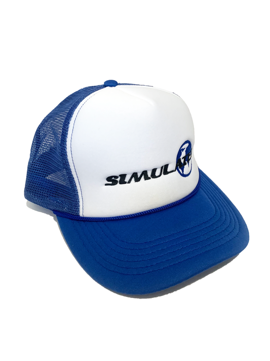 Simulated Trucker Hat Blue