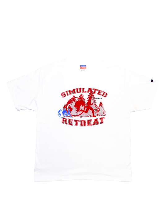 Simulated Retreat T Shirt White/Red