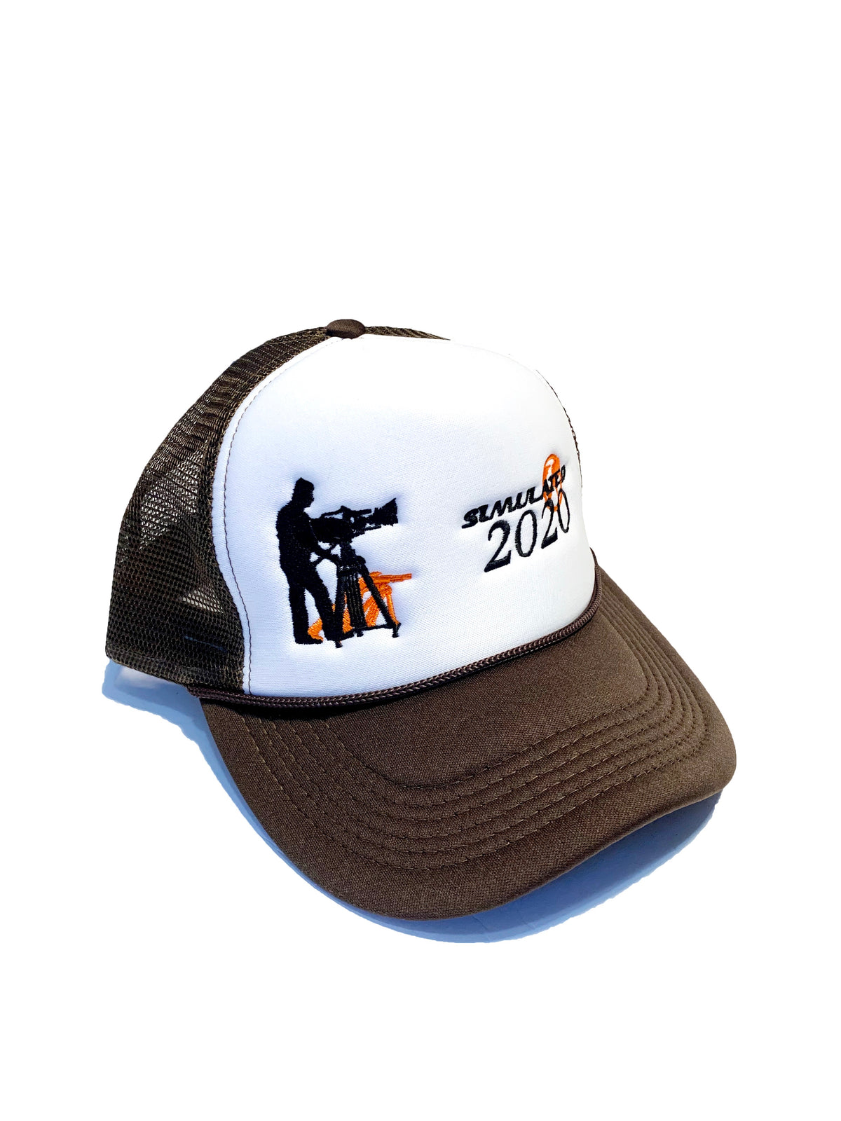 Simulated Retreat Trucker Hat Brown