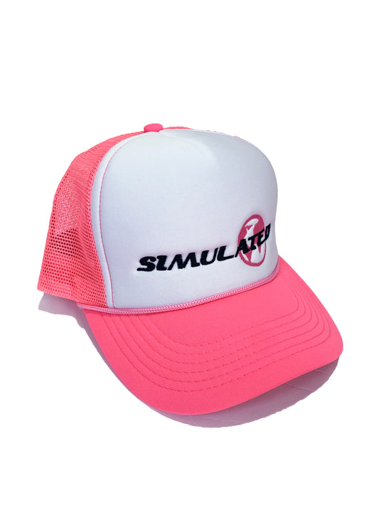 Simulated Trucker Hat Pink